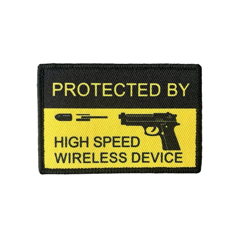 High Speed Wareless Military Tactical 'Protected By High Speed Wireless Device' Embroidere