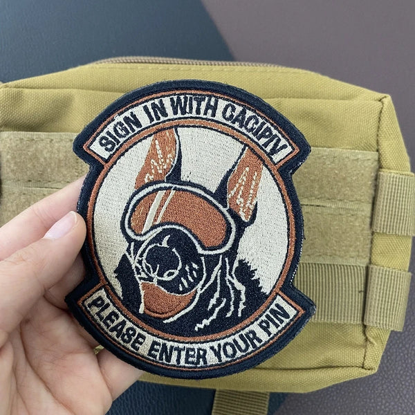 Military Tactical 'Email Dog' Embroidered Velcro Patch