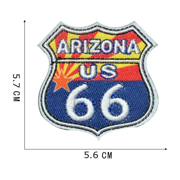 Emblem 'Arizona US 66' Embroidered Patch