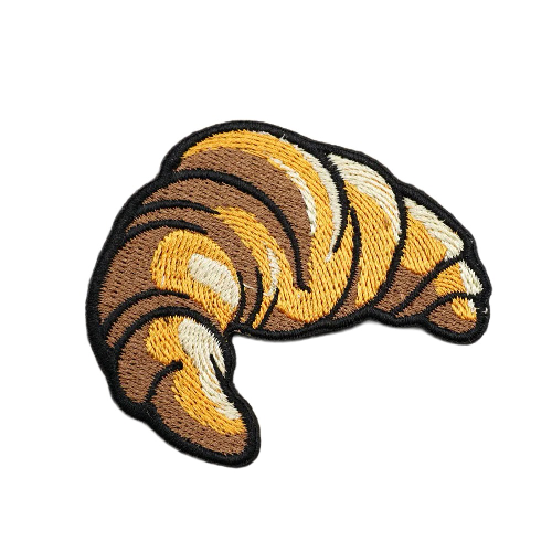 Croissant Embroidered Velcro Patch