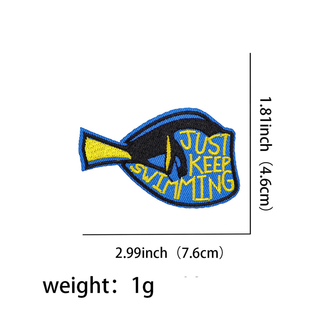 Finding Nemo ‘ Dory | Just Keep Swimming’ Embroidered Patch