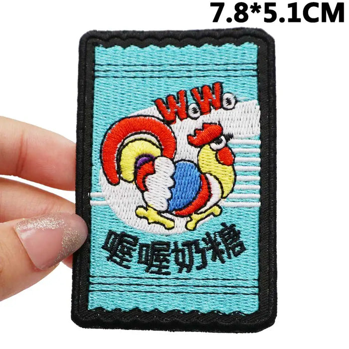 Wowo Oh Oh Milk Candy 'Square' Embroidered Patch
