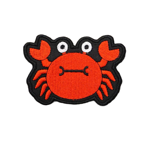 Crab Embroidered Velcro Patch