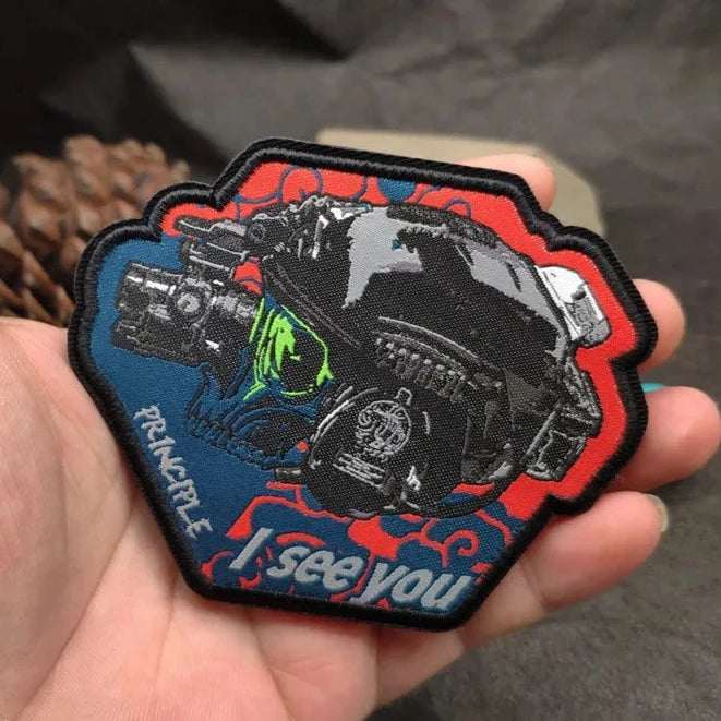 Skull 'Tactical Headgear | I See You' Embroidered Velcro Patch