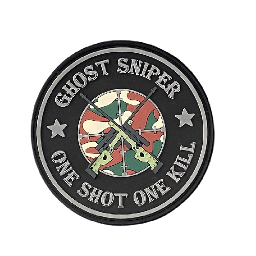 Ghost Sniper 'One Shot One Kill' PVC Rubber Velcro Patch