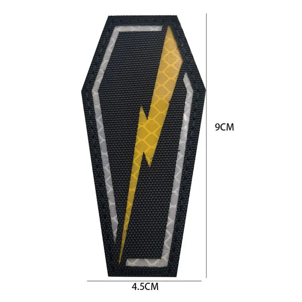 Cool 'Yellow Lightning | Reflective' Embroidered Velcro Patch