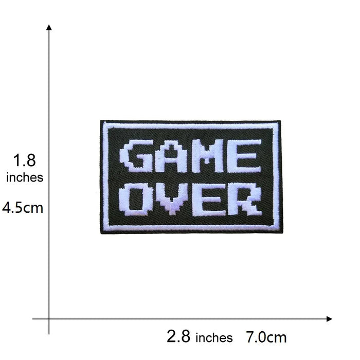 Super Mario Bros. 'Game Over | Pixel' Embroidered Patch