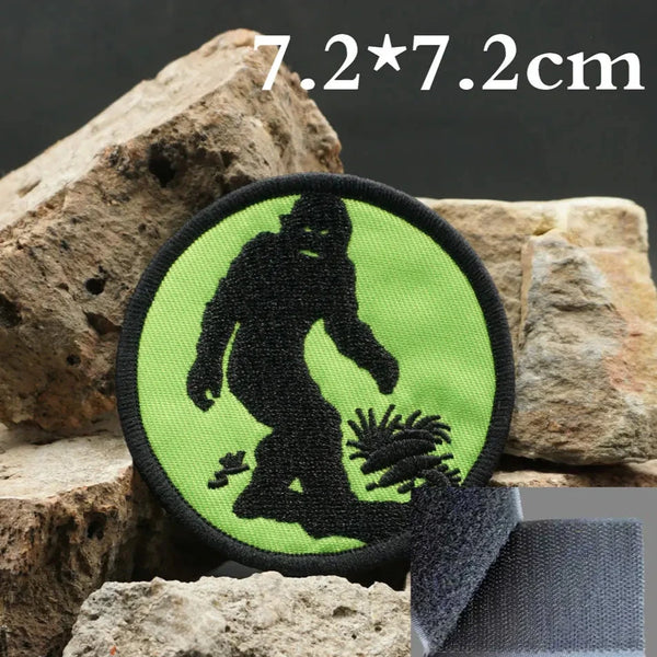 Bigfoot 'Round' Embroidered Velcro Patch