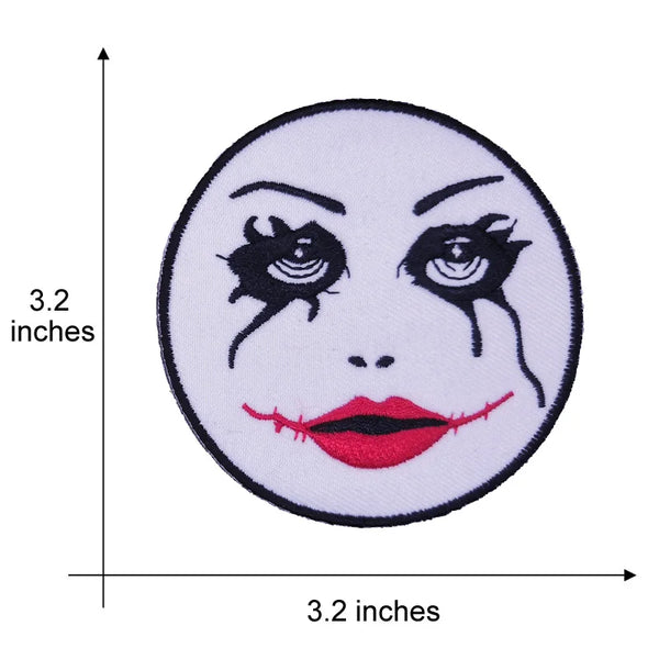 Lady Joker 'Face | Round' Embroidered Patch