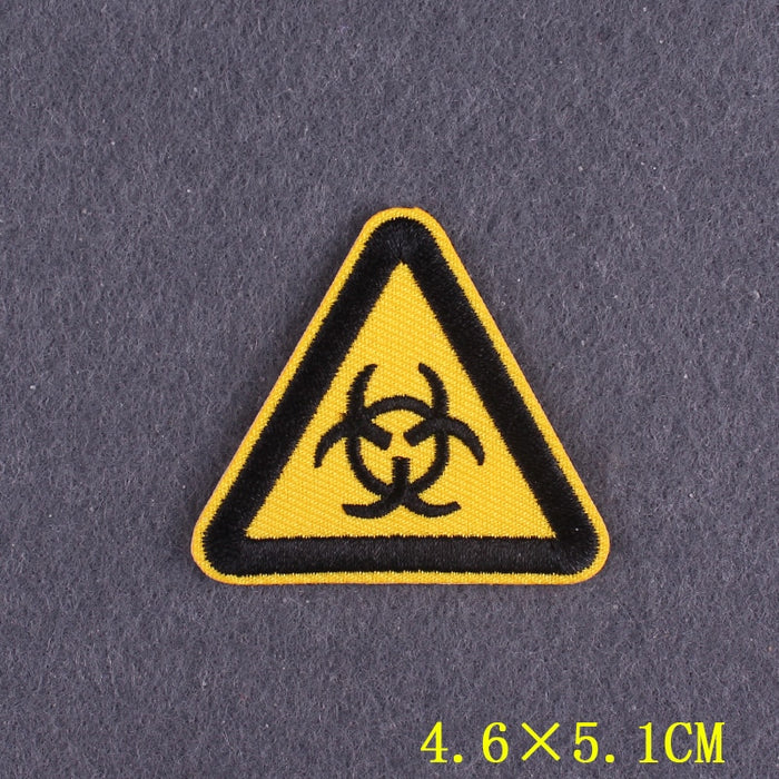 Warning Sign 'Biohazard' Embroidered Patch — Little Patch Co