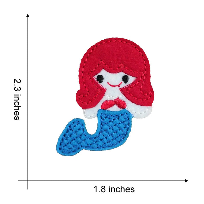 Cute Mermaid 'Portrait' Embroidered Patch