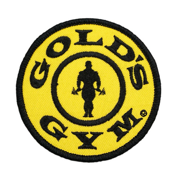 Cool 'Gold's Gym Logo | Round' Embroidered Velcro Patch