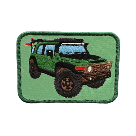 Off-Road Vehicles 'FJ Cruiser | Green' Embroidered Velcro Patch