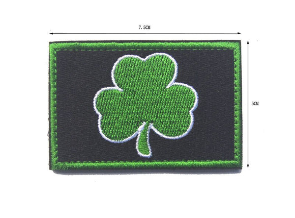 Clover Leaf 'Square' Embroidered Velcro Patch