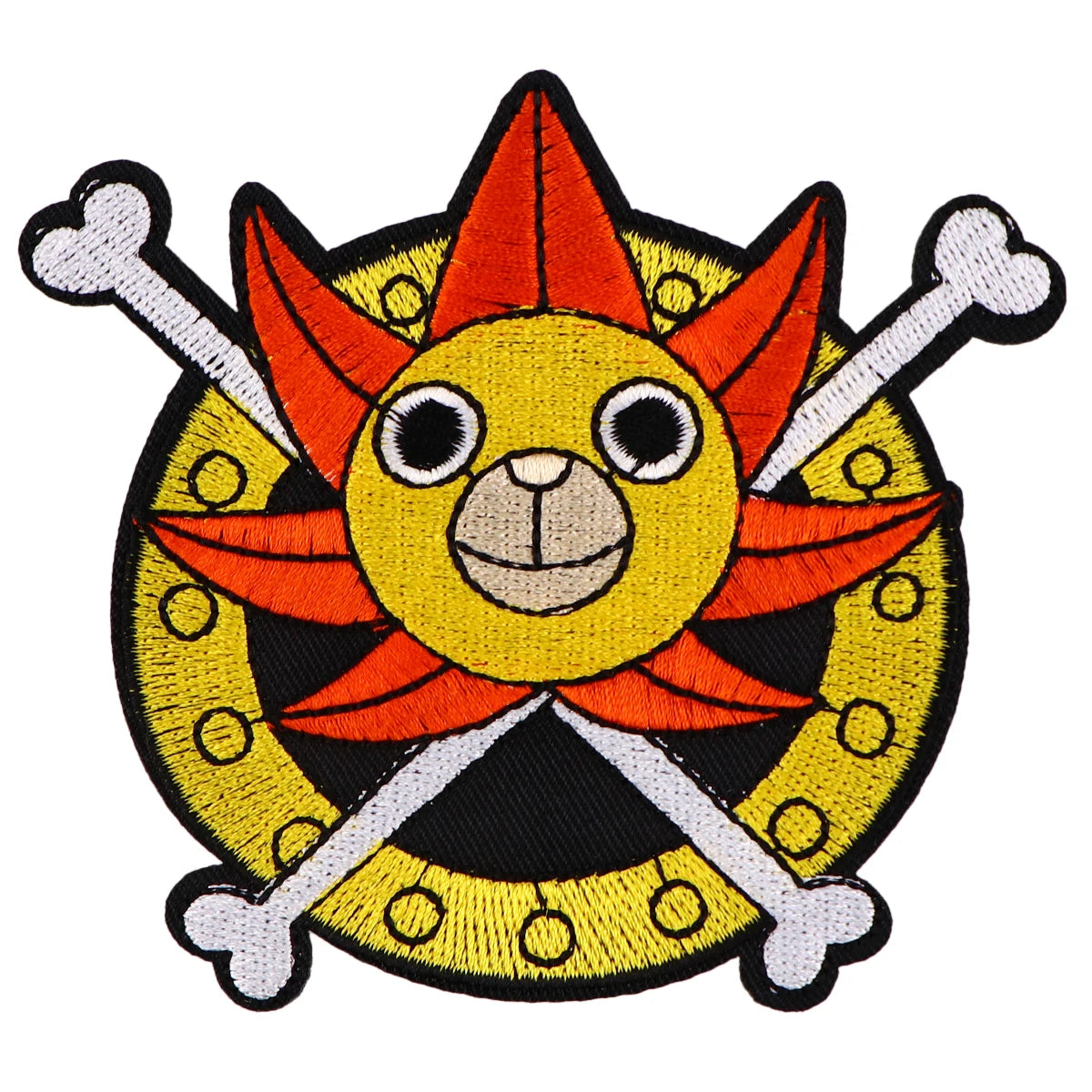 One Piece Anime The Thousand Sunny Pirate Ship Embroidered Iron On Patch