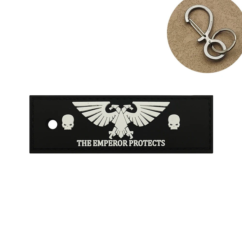 Warhammer 'The Emperor Protects' PVC Rubber Velcro Patch