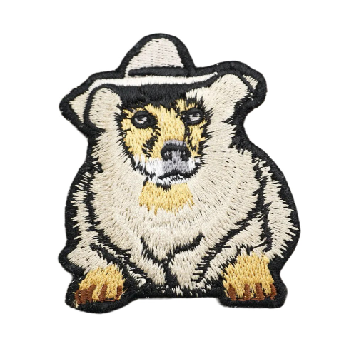 Pembroke Welsh Corgi 'Serious' Embroidered Velcro Patch
