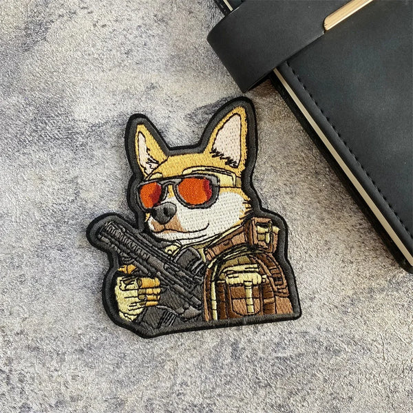 Tactical Dog 'Sunglasses' Embroidered Velcro Patch