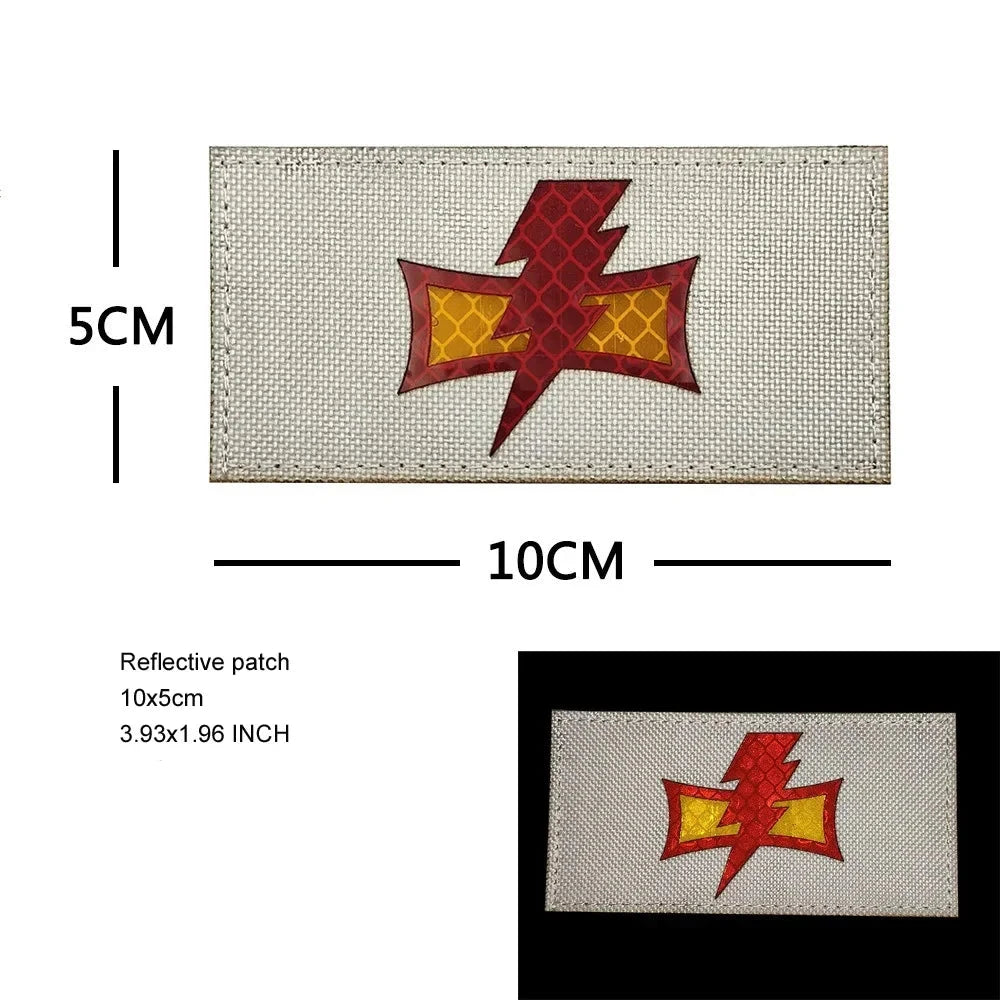 Warhammer 'White Scars Lightning | Reflective' Embroidered Velcro Patch