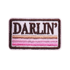 Cute 'Darlin' | Stripes' Embroidered Patch