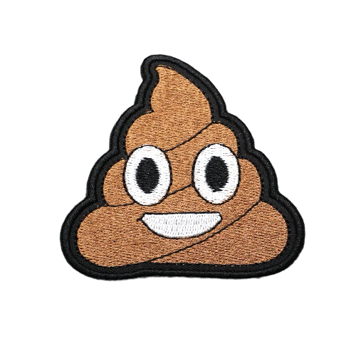 Funny 'Brown Poop' Embroidered Velcro Patch