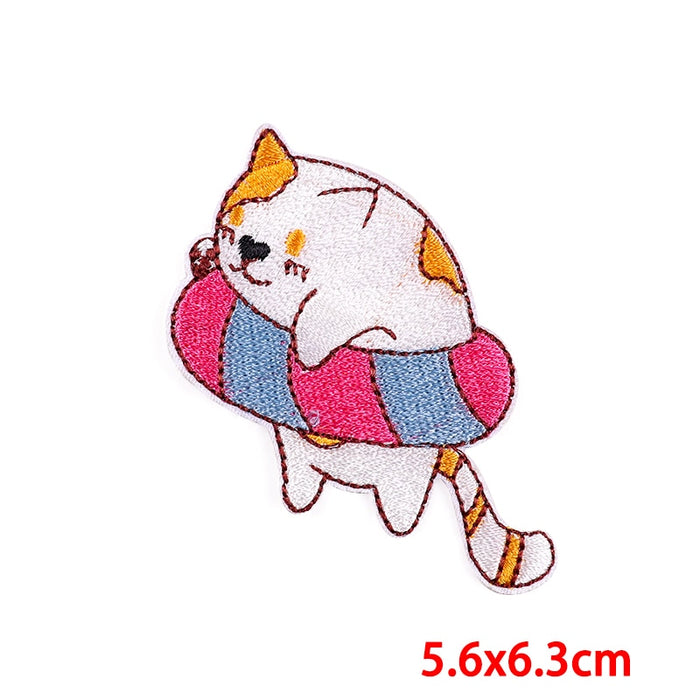 Cute Cat 'Ring Floater' Embroidered Patch