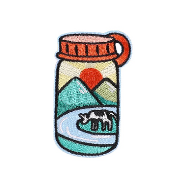 Tumbler 'Mountains and Sunset' Embroidered Patch