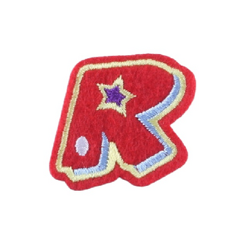 Cute Letter R 'Colorful' Embroidered Patch