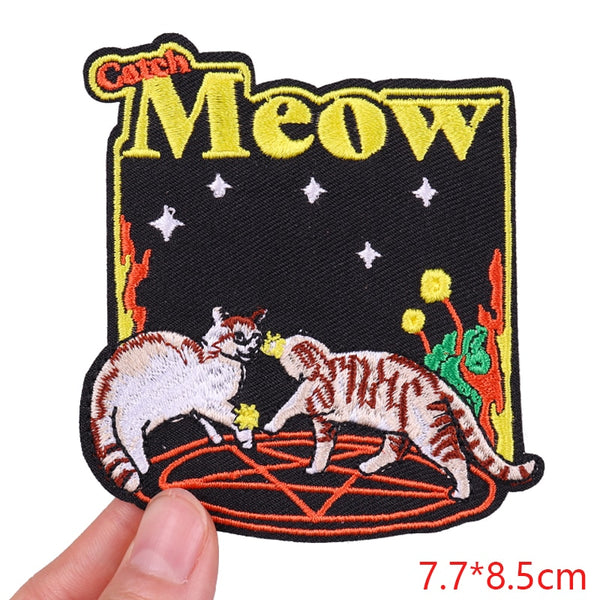 Playing Cats 'Catch Meow' Embroidered Patch