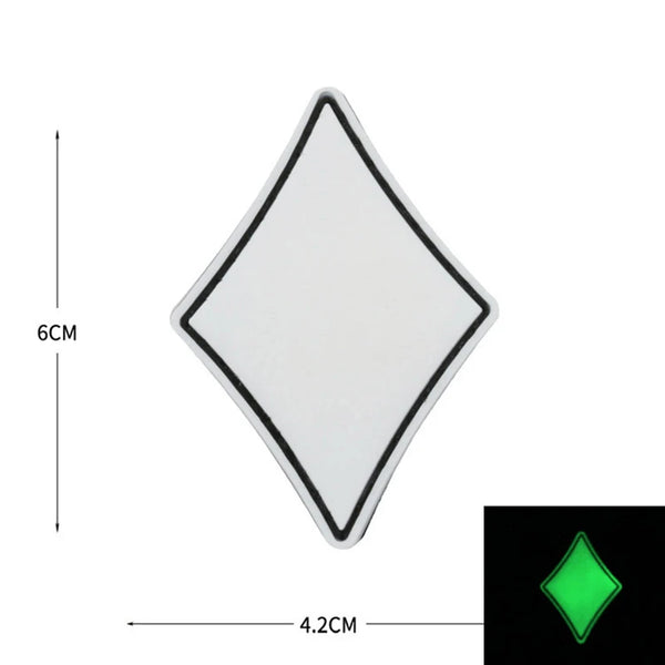 Playing Card Symbol 'Diamond' PVC Rubber Velcro Patch