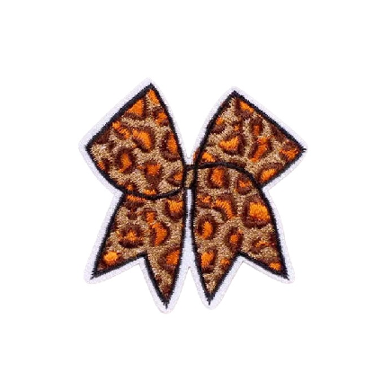 Cute 'Leopard Bow' Embroidered Patch