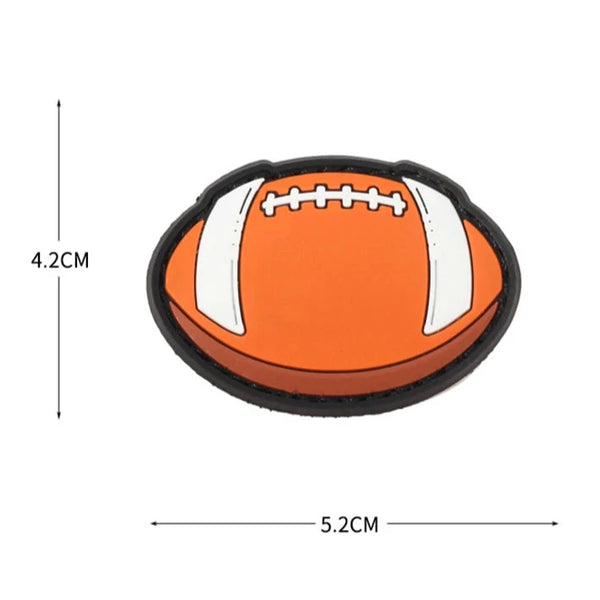 Sport ‘Football’ PVC Rubber Velcro Patch