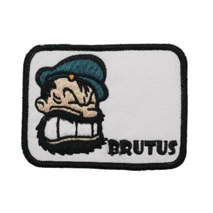 Popeye 'Brutus Head | Square' Embroidered Velcro Patch