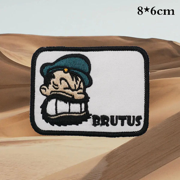 Popeye 'Brutus Head | Square' Embroidered Patch