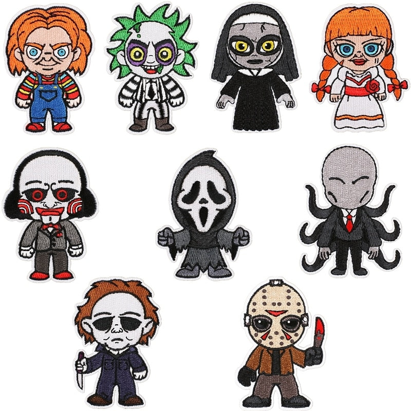 Chibi Horror Killers 'Set of 9' Embroidered Patch