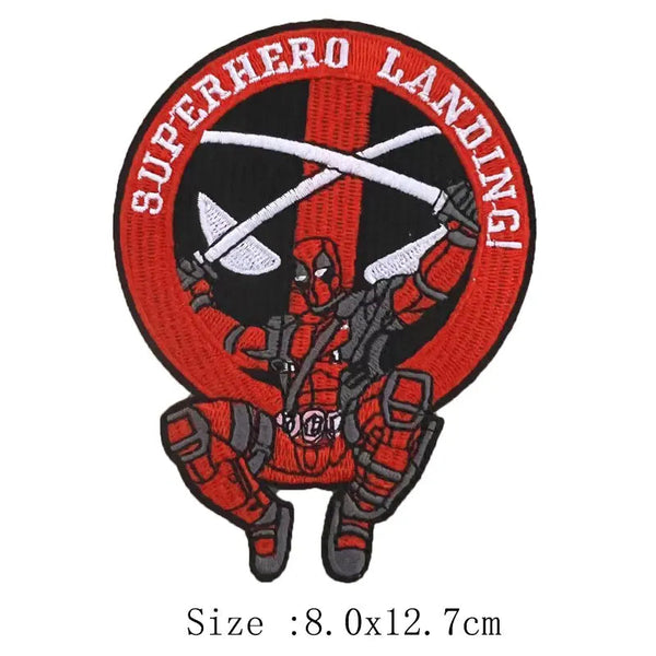 Deadpool 'Superhero Landing' Embroidered Velcro Patch