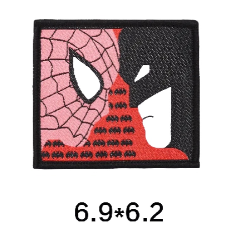 Superhero 'Spider-Man and Dark Knight | Face-off' Embroidered Patch