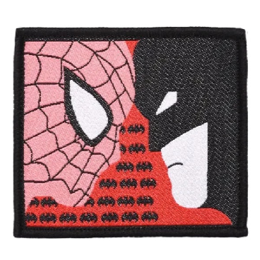 Superhero 'Spider-Man and Dark Knight | Face-off' Embroidered Patch