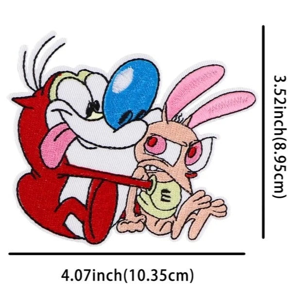 The Ren & Stimpy Show 'Sitting' Embroidered Patch