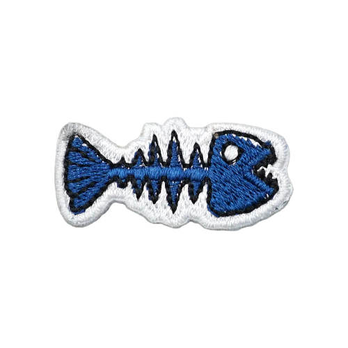 Cute 'Small Fish Bones' Embroidered Velcro Patch