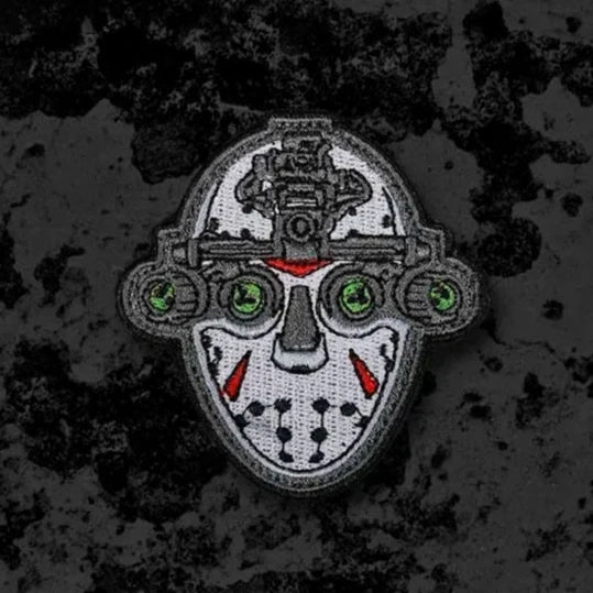skull with night vision goggles Jason Voorhees 'Night Vision Goggles' Embroidered Velcro Patch