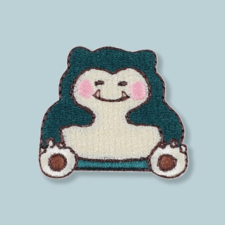 Pocket Monster 'Cute Snorlax | Blushed' Embroidered Patch