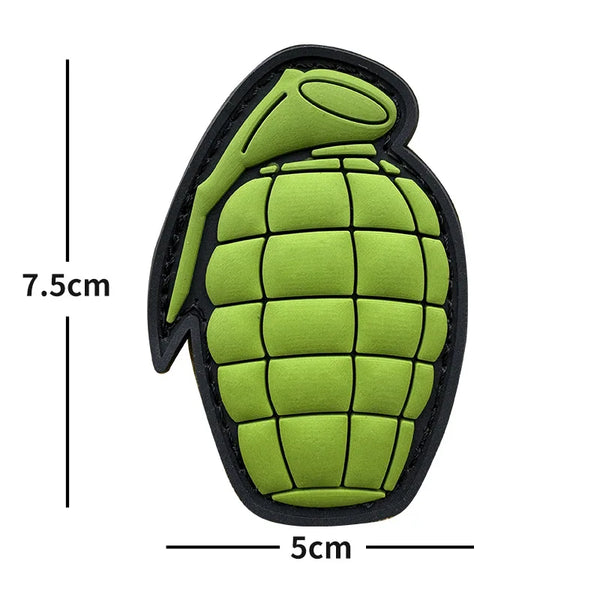 Military Tactical 'Grenade' PVC Rubber Velcro Patch