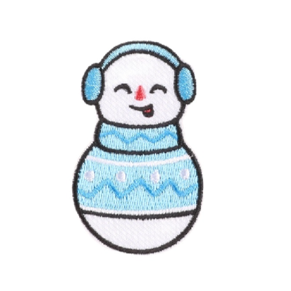 Christmas 'Snowman | Headphones' Embroidered Patch