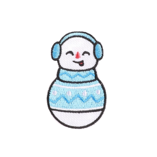 Christmas 'Snowman | Headphones' Embroidered Patch
