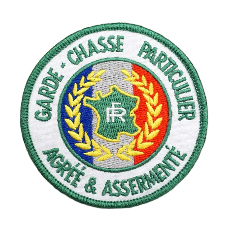 Military Tactical 'Garde-Chasse Particulier | Round' Embroidered Velcro Patch