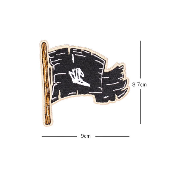 Pirate Flag Embroidered Velcro Patch