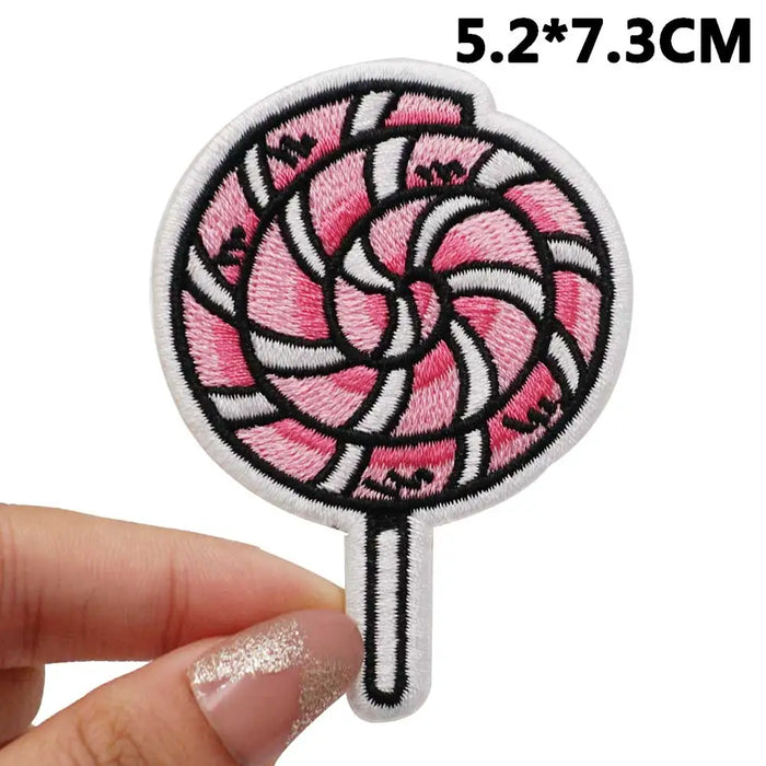 Cute 'Spiral Lollipop' Embroidered Patch