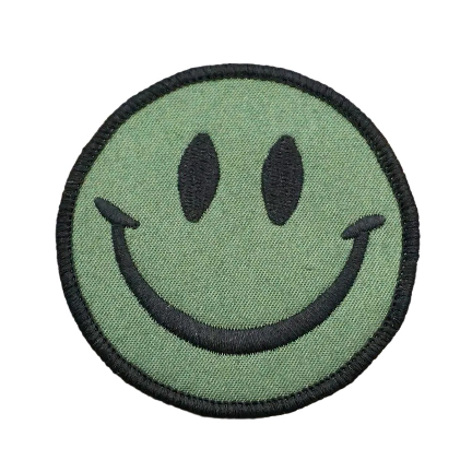 Funny Emoji 'Smiley 1.0' Embroidered Velcro Patch