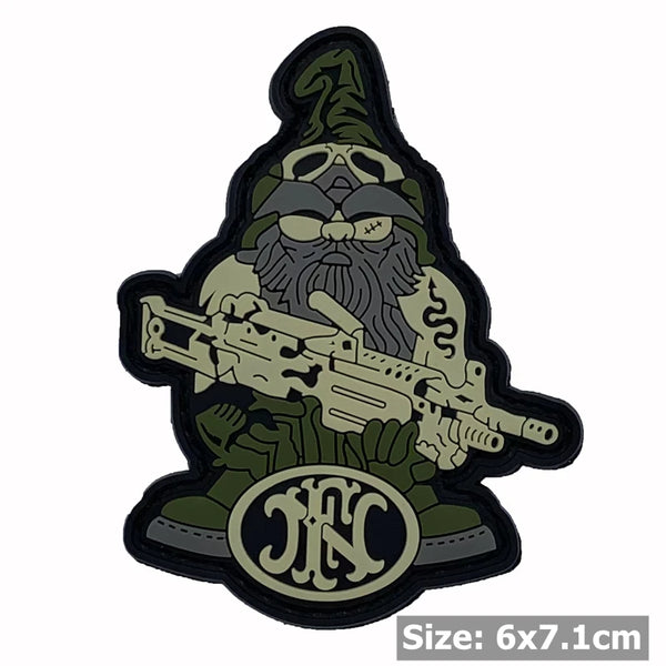 Gnome 'Tactical Gun' PVC Rubber Velcro Patch